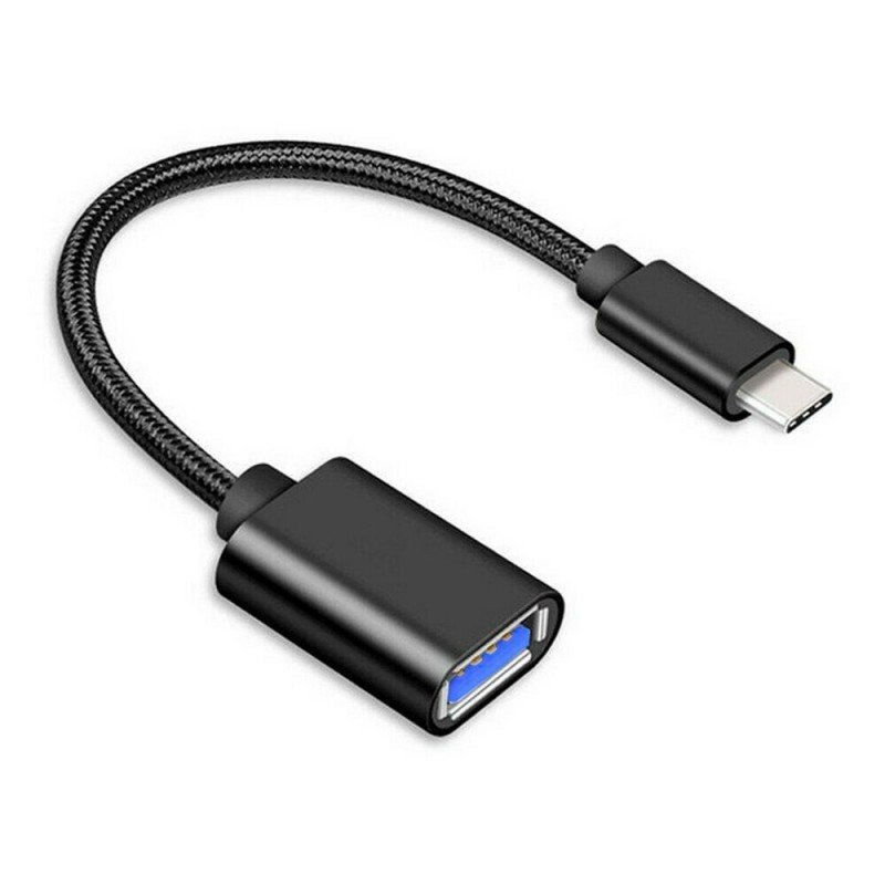 Usb 3.0 Female Cable To Type C Male Black 0.10m CAB-UC056