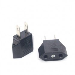  POWER ADAPTOR AC USA TO GREEK PLUG UNIVERSAL SOCKET BLACK ΑΝΤΑΠΤΟΡΑΣ ΡΕΥΜΑΤΟΣ ΜΑΥΡΟΣ 