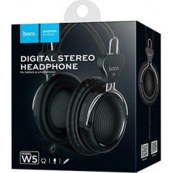 Headphone Stereo 3.5mm & Mic Black Ακουστικά & Μικρόφωνο Hoco W5 