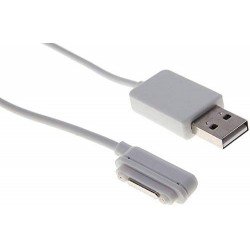 USB A 2.0 Cable Male Magnetic White 1m Καλώδιο Φόρτισης Sony Experia Z1/Z Ultra/Z1 Compact/Z2 /Z3 USB A 2.0 Cable Male Magnetic White 1m Καλώδιο Φόρτισης Sony Experia Z1/Z Ultra/Z1 Compact/Z2 /Z3