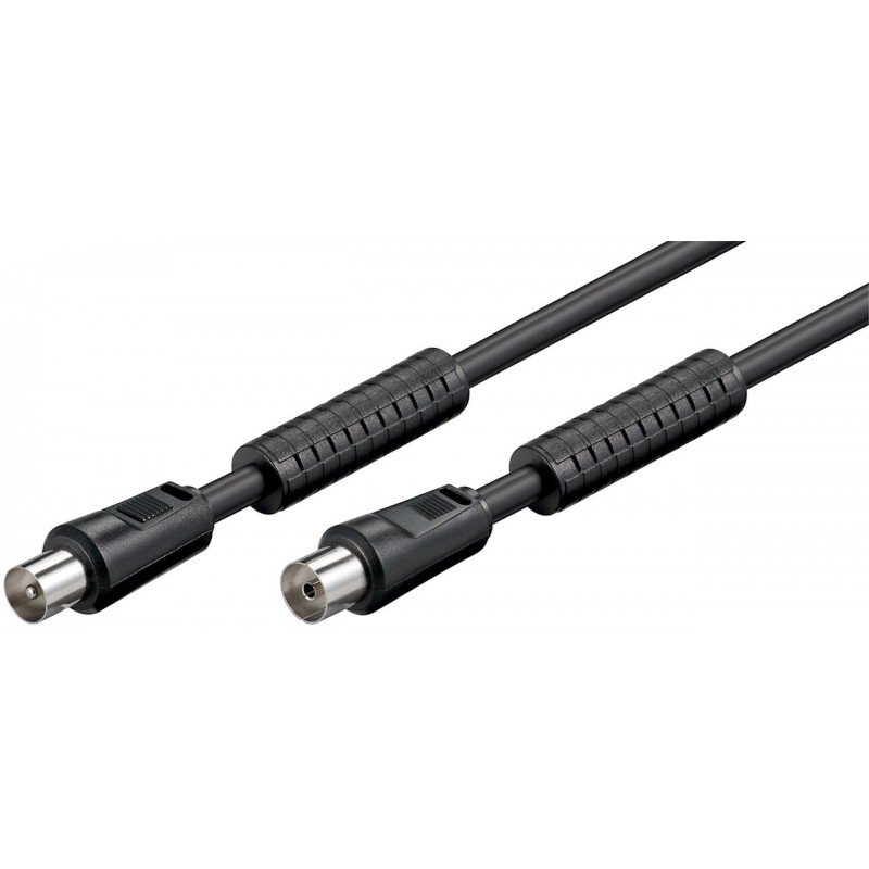 Καλώδιο Κεραίας Ομοαξωνικό Μαύρο Antenna TV Coaxial Ferrite Cable M/F Black 1.5m