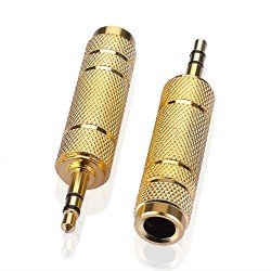 Adapter Stereo Jack 3.5mm Male To 6.3mm Female Delock 65360 Full Gold