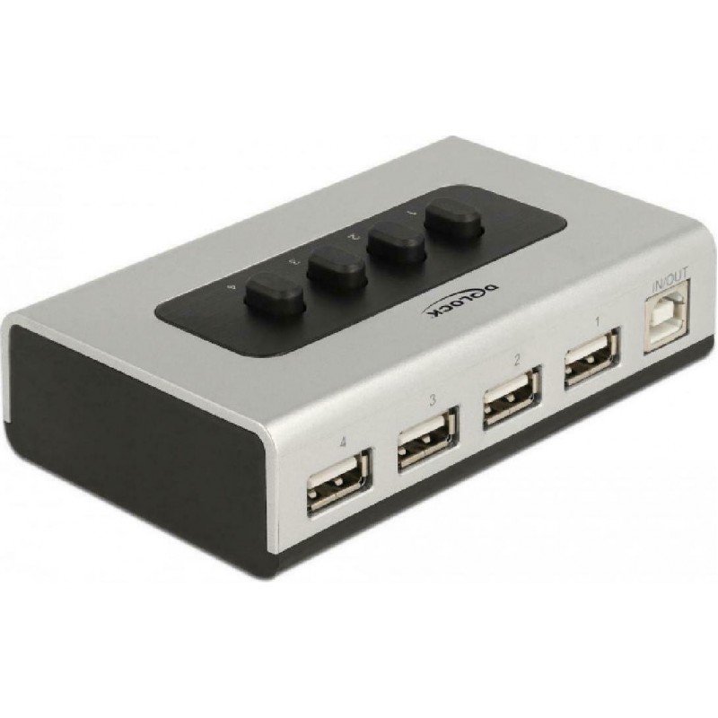 USB A 2.0 4-Port Switch Changer To USB B Διακλαδωτής Delock 87762 USB A 2.0 4-Port Switch Changer To USB B Διακλαδωτής Delock 87762