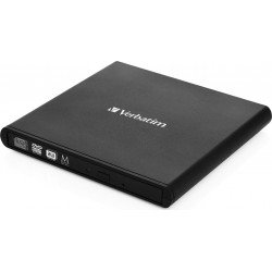 Εξωτερικό USB DVD+/-RW Slim Drive Verbatim Μαύρο External Black 98938