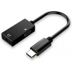 USB 3.0 Type C Male To Jack 3.5 & Type C Female Adapter Black Vention A51-B010 USB 3.0 Type C Male To Jack 3.5 & Type C Female Adapter Black Vention A51-B010