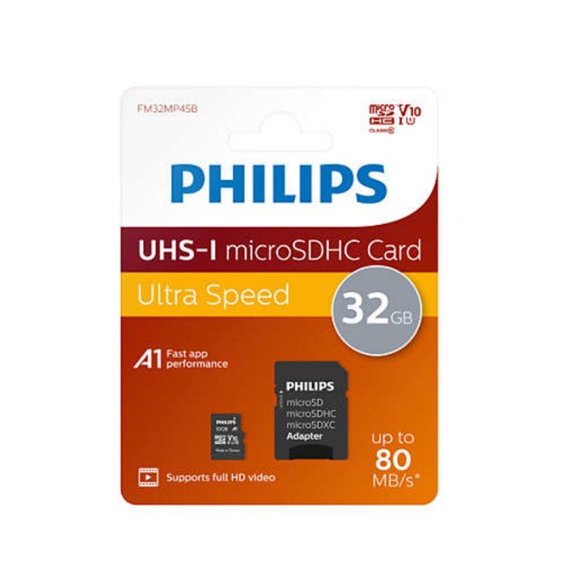 Philips Micro SD HC Card 32GB U1 V10 A1 FM32MP45B/00