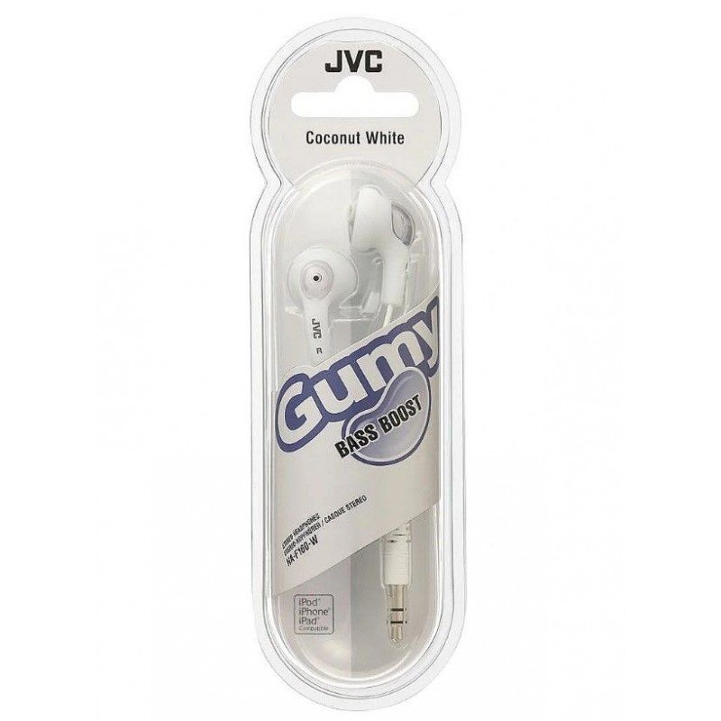 Headphones Stereo Jack 3.5 White JVC HA-F160-W Ακουστικά Στέρεο Λευκά