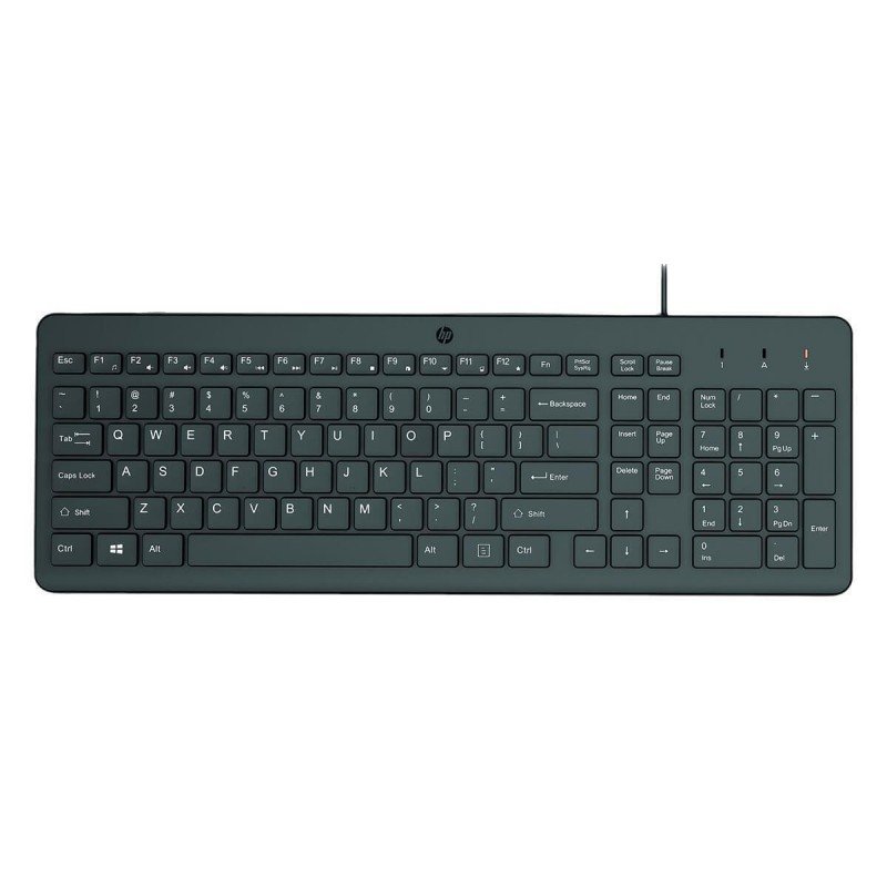 Πληκτρολόγιο Ενσύρματο Μαύρο Wired USB Keyboard Slim GR Black HP 150 HP664R5AA Πληκτρολόγιο Ενσύρματο Μαύρο Wired USB Keyboard Slim GR Black HP 150 HP664R5AA