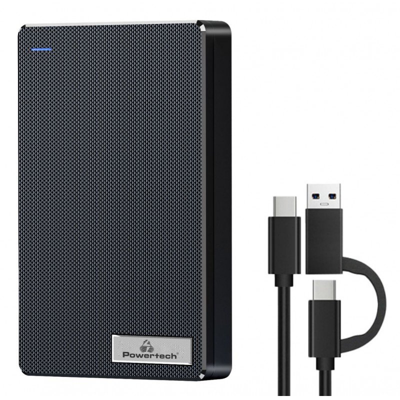 USB 3.2 & Type C External Enclosure 2.5 SATA 3 Black PT-1232