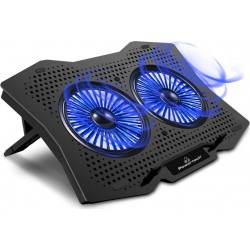 Laptop Cooler 18" 2 X 110mm Fan Led Black Powertech PT-929 Βάση Φορητού