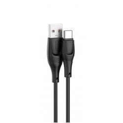 USB A 2.0 Cable Male To Type C Male Black 3m Fast Charging 2.1A Καλώδιο Φόρτισης Μαύρο XO-NB238 USB A 2.0 Cable Male To Type C Male Black 3m Fast Charging 2.1A Καλώδιο Φόρτισης Μαύρο XO-NB238