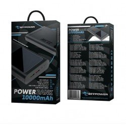 Power Bank Beepower BP-10PD 10000mAh 2 X USB Ports 3.0 & Type C Black Μπαταρία-Φορτιστής Κινητών Συσκευών 
