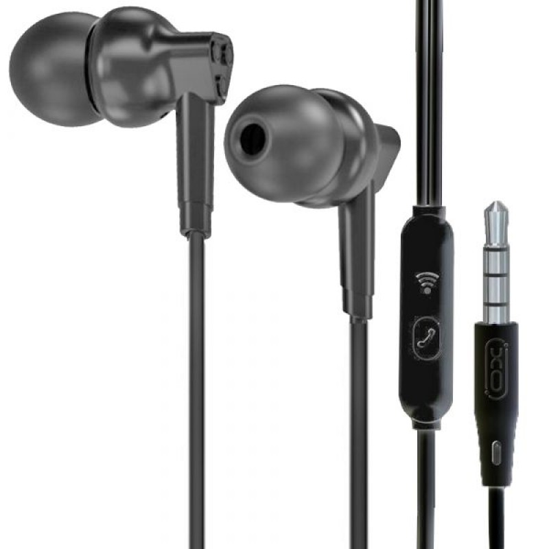 Earphones Ergonomic In-Ear Design With Mic Black Ακουστικά & Μικρόφωνο Μαύρα XO-EP33