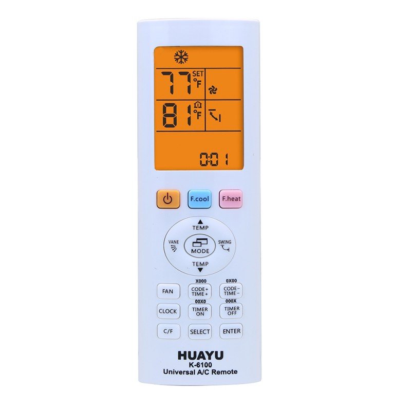 Τηλεχειριστήριο Συμβατό Air Condition Remote Control Universal RC Huayu K-6100 Τηλεχειριστήριο Συμβατό Air Condition Remote Control Universal RC Huayu K-6100