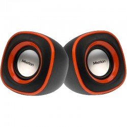 Ηχεία Μαύρα Speakers 2 X 3 Watt Multimedia Jack 3.5 & Usb Black/Red Meetion MT-SP201