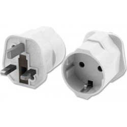 POWER ADAPTOR GREEK TO ENGLISH PLUG UNIVERSAL UK SOCKET SUKO WHITE ΑΝΤΑΠΤΟΡΑΣ ΣΟΥΚΟ ΛΕΥΚΟΣ 1545