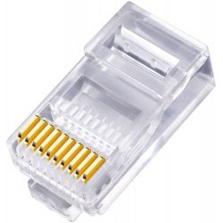 RJ48 UTP Plug Cat 5 10p10cs Τερματικό Φις Δικτύου 
