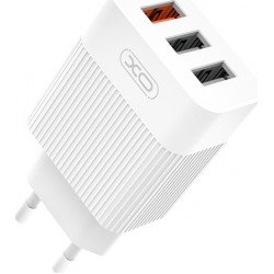 Φορτιστής Πρίζας Quick Power Charger GaN PD+QC 3.0 3 x USB A 18W White XO-L72EU Φορτιστής Πρίζας Quick Power Charger GaN PD+QC 3.0 3 x USB A 18W White XO-L72EU