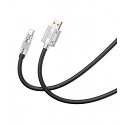 USB A 2.0 Cable Male To Type C 6A Silicone Black 1.2m XO NB227 USB A 2.0 Cable Male To Type C 6A Silicone Black 1.2m XO NB227
