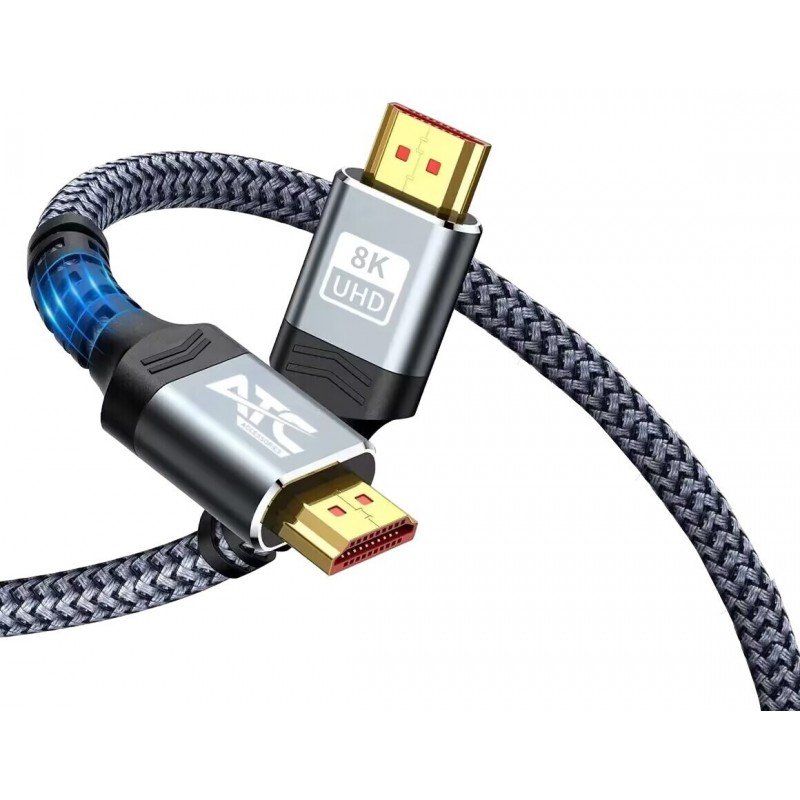 HDMI 2.1V Male To HDMI Male Cable Gold 1.5m 3D ARC 8K 60Hz 48Gbps UHD Καλώδιο Εικόνας