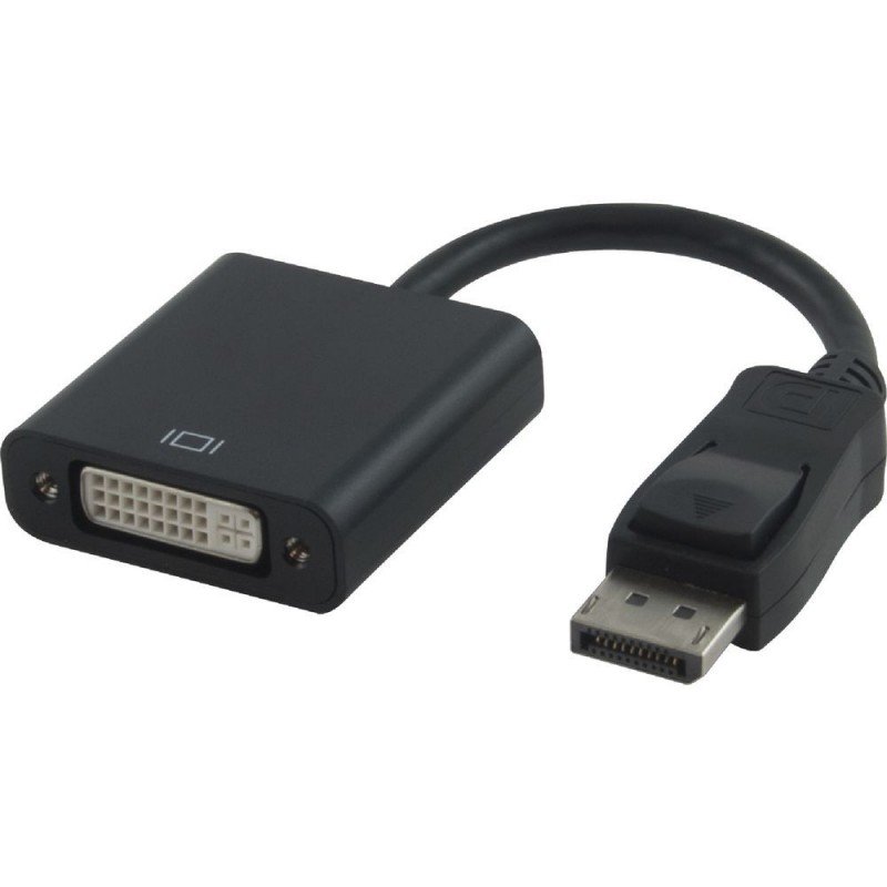 Display Port Male To DVI Female Converter Premium Quality Active Μαύρο 0.2m Display Port Male To DVI Female Converter Premium Quality Active Μαύρο 0.2m