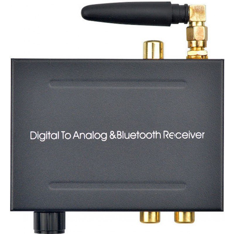 Digital To Analog Audio Converter - Bluetooth 5.0 DAC RCA & 3.5mm 192K/24Bit Μαύρο