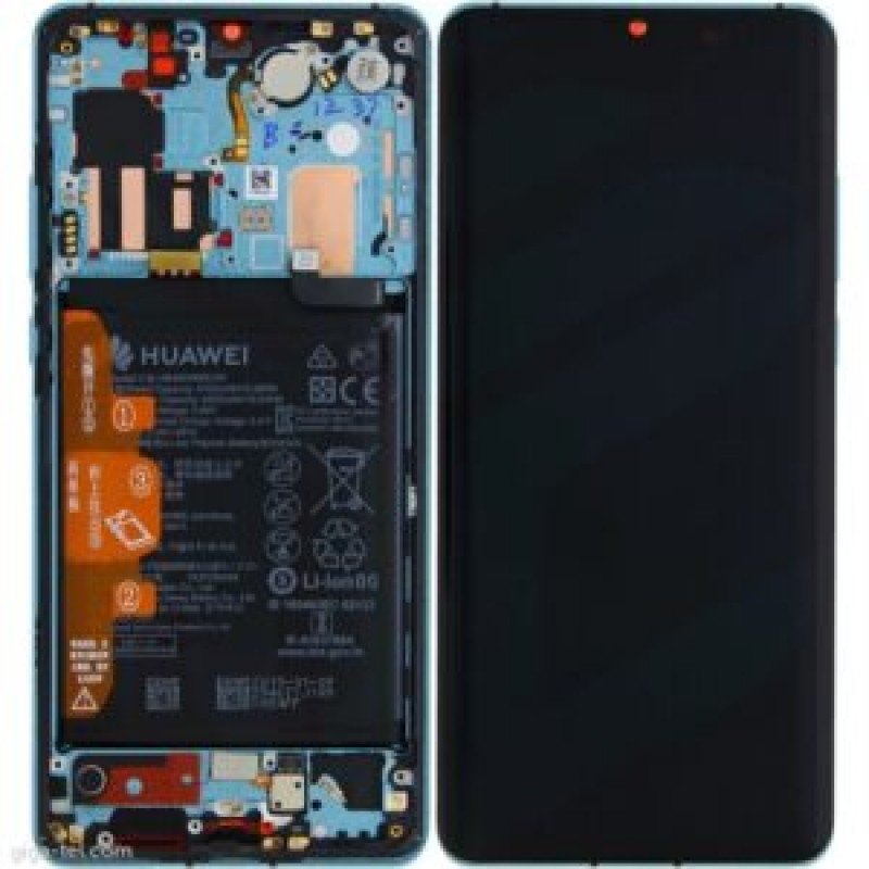 Γνήσια Οθόνη Huawei P30 Pro LCD & Touchscreen & Frame & Battery Black 02355MUL Service Pack