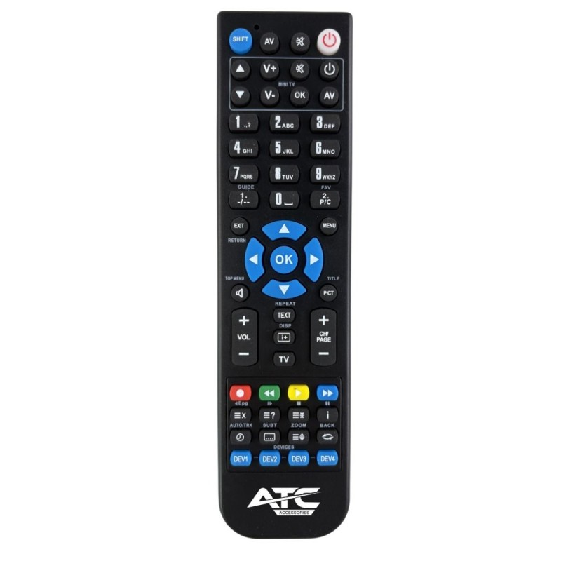 Remote Control Universal 4 in1 FT Black Prime Προγραμματιζόμενο  (TV/DVD/Satellite)