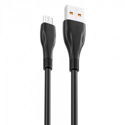 USB A 2.0 Cable Male To Micro USB B 6A Black 1m XO NB185 USB A 2.0 Cable Male To Micro USB B 6A Black 1m XO NB185