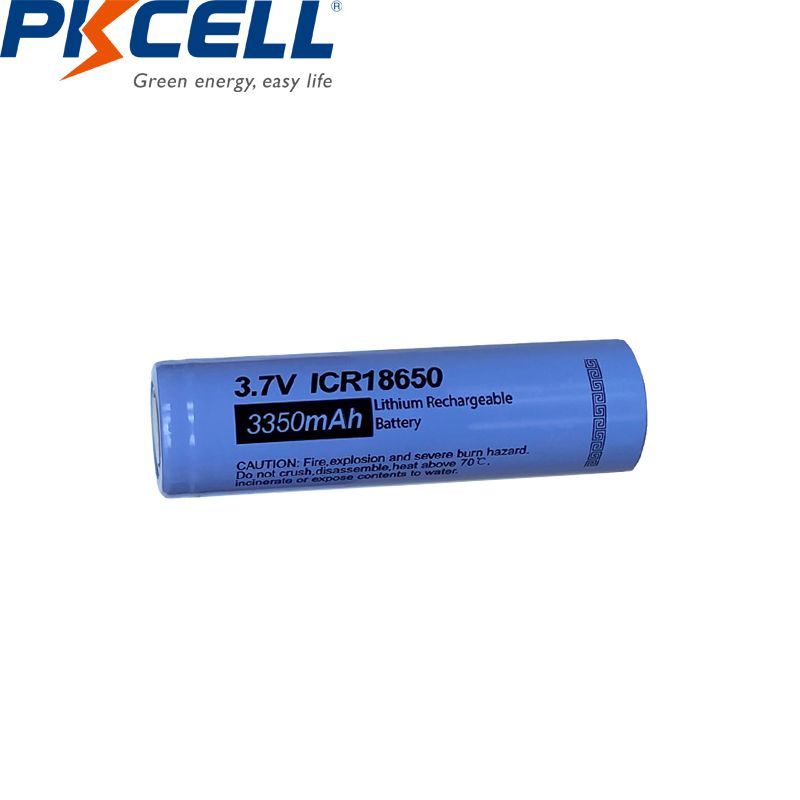 Μπαταρία Επαναφορτιζόμενη ICR-18650 Pkcell Battery Rechargeable Li-ion 3350mha 9.62Wh PCB Protection