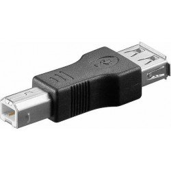 Adaptor Usb 2.0 Female To Usb Type B Male Adapter Black Goobay 50291