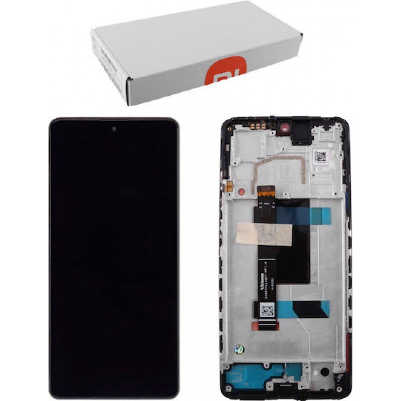 Γνήσια Οθόνη Xiaomi Redmi Note 12 5G/Poco X5 5G LCD & Touchscreen & Frame Black 560001M17P00 Service Pack