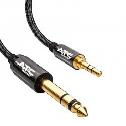 Καλώδιο Ήχου Στερεοφωνικό Jack 3.5 Male To Jack 6.3 Male Gold TRS 2m Stereo ATC Καλώδιο Ήχου Στερεοφωνικό Jack 3.5 Male To Jack 6.3 Male Gold TRS 2m Stereo ATC