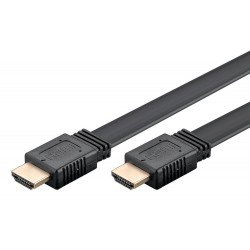 Καλώδιο Εικόνας HDMI V2.1 Full HD 8K/60Hz 3D Arc M/M Gold Cable 3m Flat Goobay 77145
