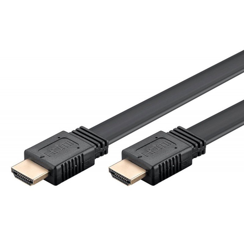 Καλώδιο Εικόνας HDMI V2.1 Full HD 8K/60Hz 3D Arc M/M Gold Cable 2m Flat Goobay 77135