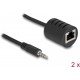 Jack 3.5 Audio Sound Extension Via UTP RJ45 Cable 50m Delock 87858 Αντάπτορας Ήχου Στερεοφωνικός