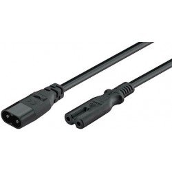 Power Cable Extension Cord Euro 8 Shaped Goobay 97201 Καλώδιο Προέκτασης Τροφοδοσίας Οχταράκι 2m Μαύρο Power Cable Extension Cord Euro 8 Shaped Goobay 97201 Καλώδιο Προέκτασης Τροφοδοσίας Οχταράκι 2m Μαύρο
