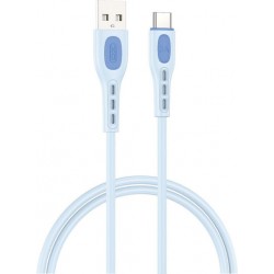 USB A 2.0 Cable Male To Type C 3A Blue 1m XO NB280 Καλώδιο Φόρτισης USB A 2.0 Cable Male To Type C 3A Blue 1m XO NB280 Καλώδιο Φόρτισης