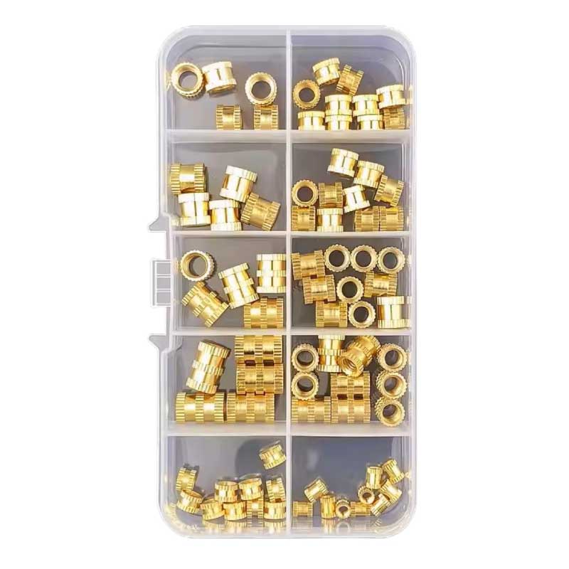 Heat-Set Threaded Inserts Kit Knurled Brass M3/M4/M5/M6 For 3D Printing 80 Pieces Heat-Set Threaded Inserts Kit Knurled Brass M3/M4/M5/M6 For 3D Printing 80 Pieces