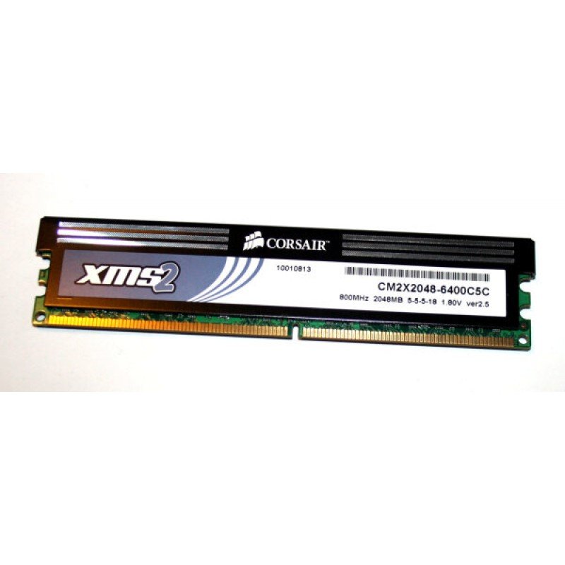 2Gb Memory Dimm Ram DDR2 800Mhz Corsair XMS2 CM2X2048-6400C5C Μνήμη Υπολογιστή Refurbished