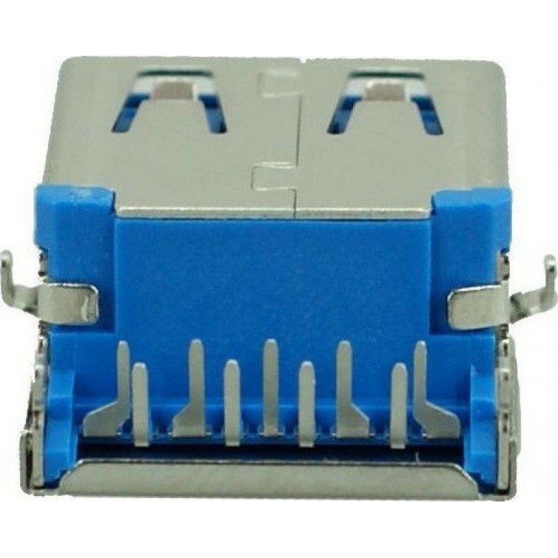 USB 3.0 Type A Connector Female Up Sink Flat Silver Con-U013