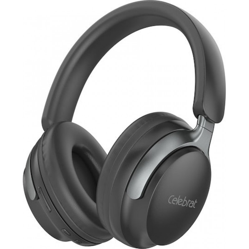 Headphones & Microphone Bluetooth Black 40mm Celebrat A40 Ασύρματα & Ενσύρματα Ακουστικά & Μικρόφωνο Μαύρα