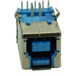 USB 3.0 Type B Connector Female Sink Flat Silver Con-U003