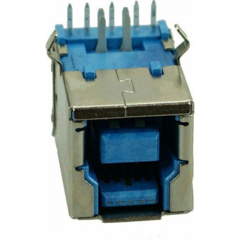 USB 3.0 Type B Connector Female Sink Flat Silver Con-U003