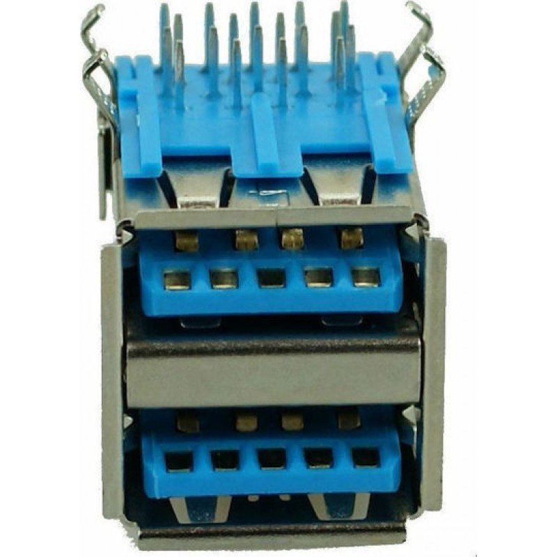 USB 3.0 Type A Connector Double Female Up Silver Con-U005