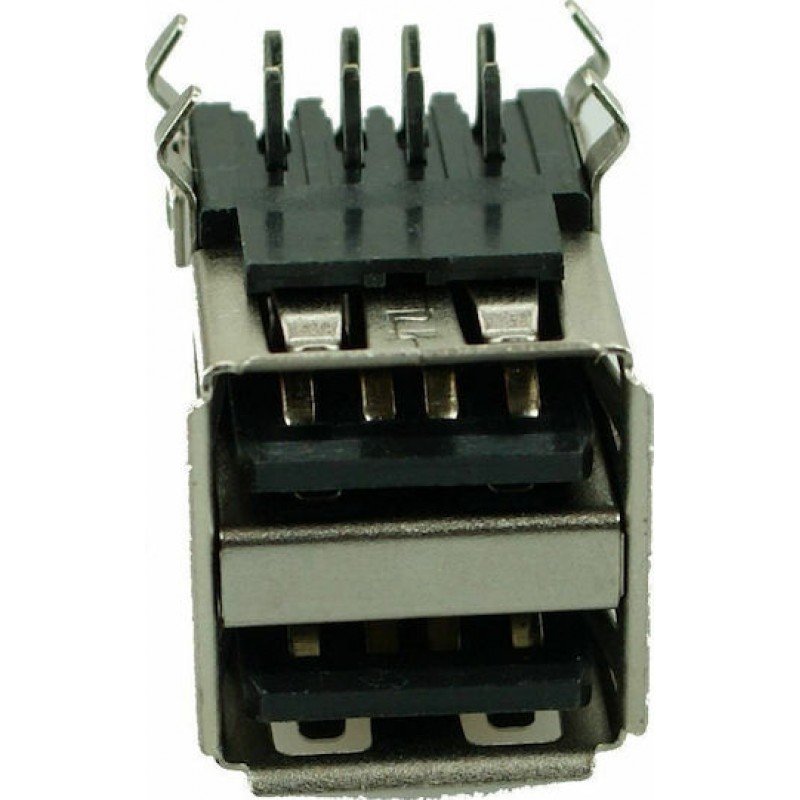 USB 2.0 Type A Connector Double Female Up Silver Con-U007