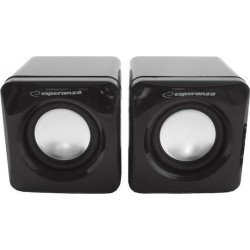 Ηχεία Μαύρα Speakers 2 X 3 Watt Multimedia Jack 3.5 & Usb Black Esperanza EP111