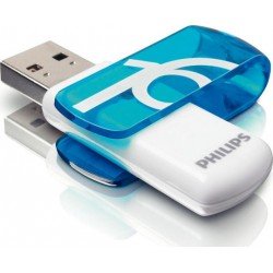 16GB USB 2.0 Stick Flash Drive White-Blue Philips Vivid FM16FD05B/00 Στικάκι 16GB USB 2.0 Stick Flash Drive White-Blue Philips Vivid FM16FD05B/00 Στικάκι