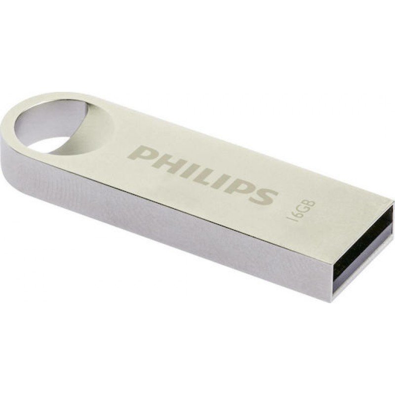 16GB USB 2.0 Stick Flash Drive Silver Philips Moon FM16FD16B/00 Στικάκι 16GB USB 2.0 Stick Flash Drive Silver Philips Moon FM16FD16B/00 Στικάκι