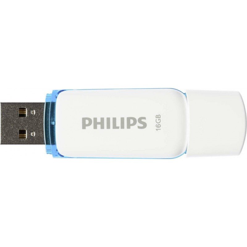16GB USB 2.0 Stick Flash Drive White-Blue Philips Snow FM16FD70B/00 Στικάκι